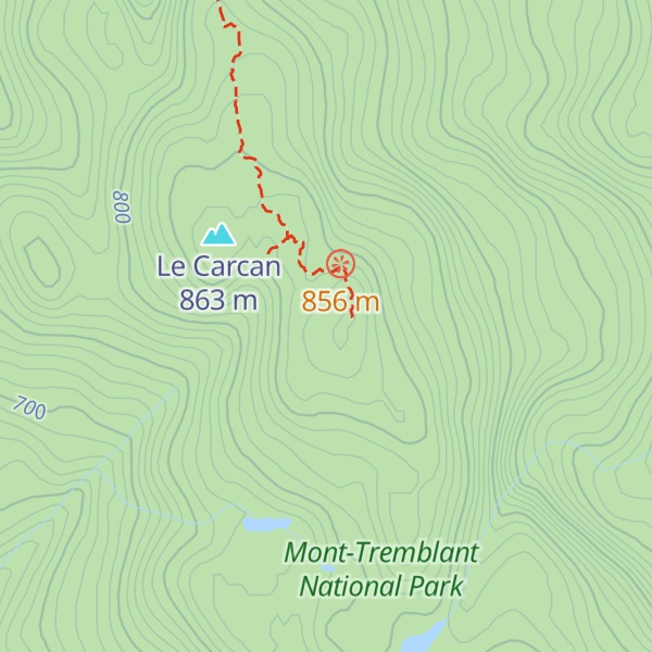 Map of Mont Carcan