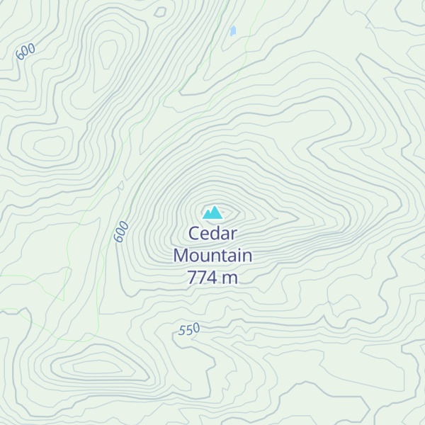 Map of Cedar Mountain