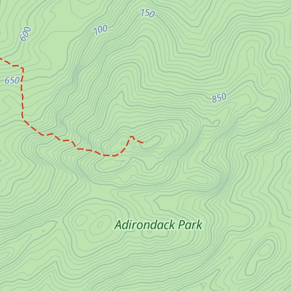 Map of Ampersand Mountain