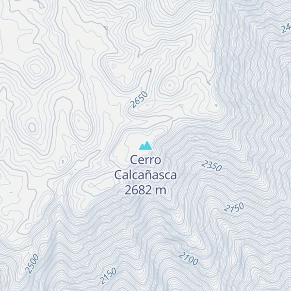 Map of Cerro Calcañasca