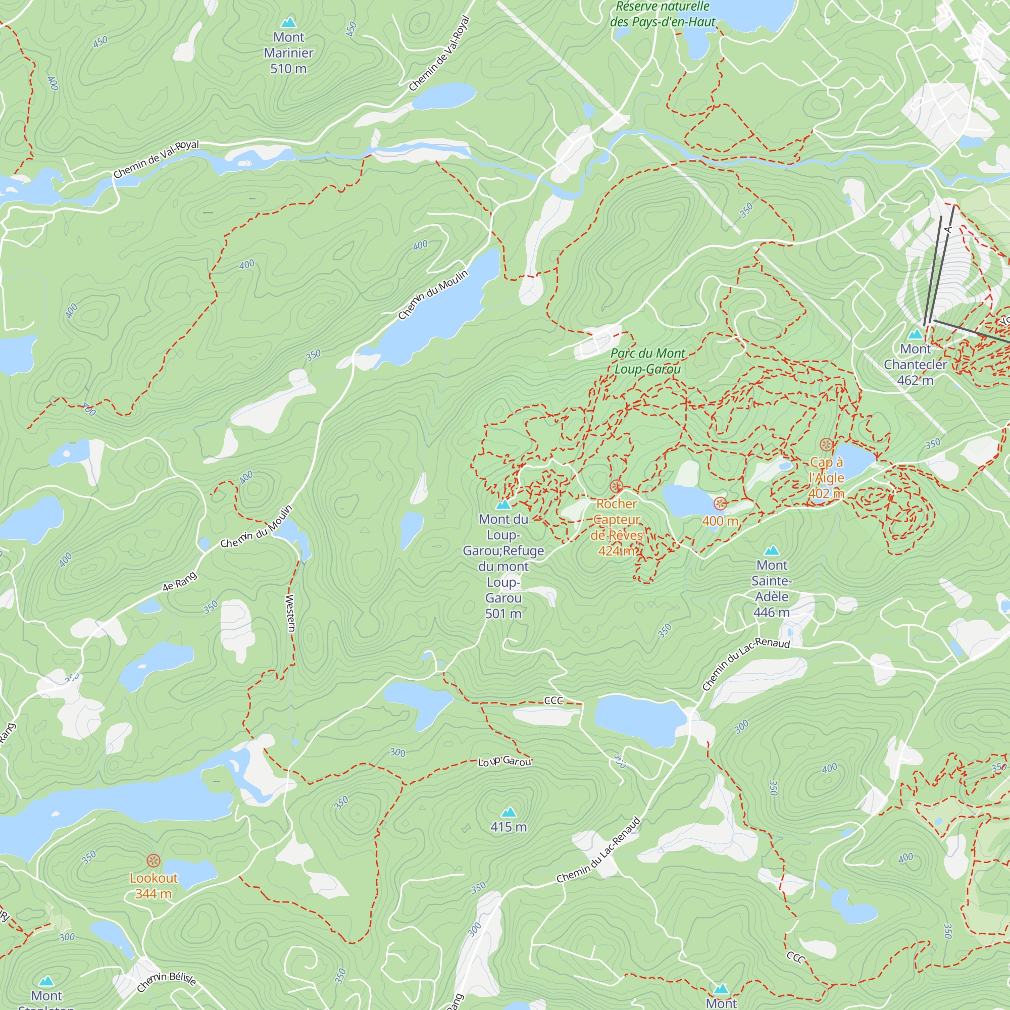 Mont du Loup-Garou;Refuge du mont Loup-Garou map