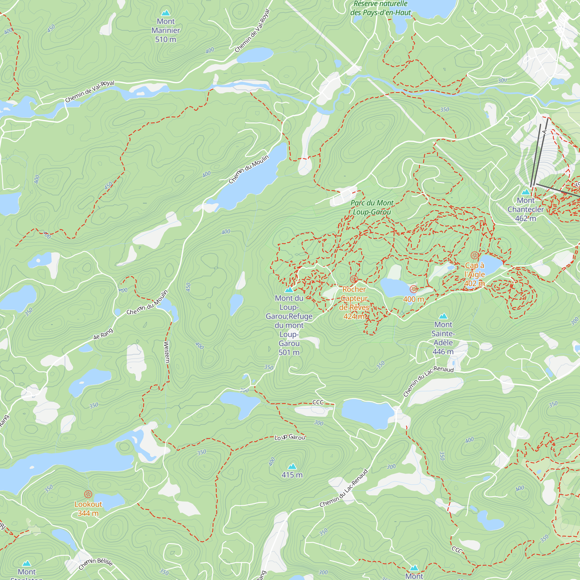 Mont du Loup-Garou;Refuge du mont Loup-Garou map