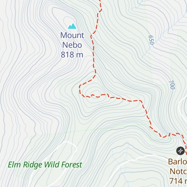 Map of Mount Hayden