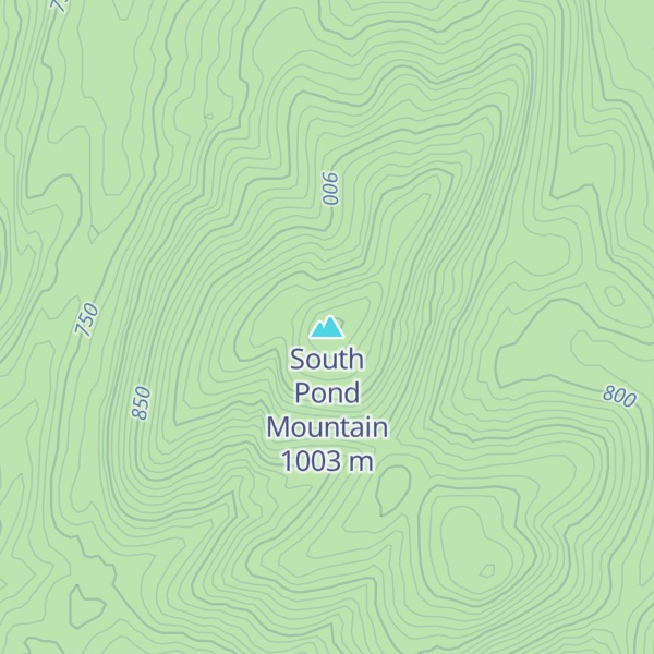 Map of South Pond Mountain