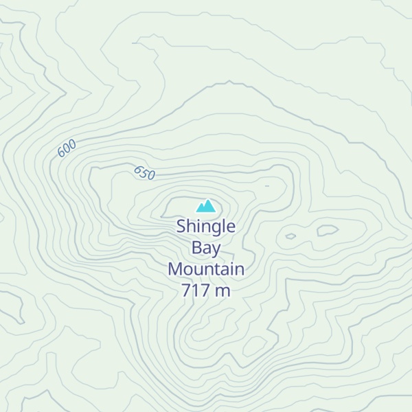 Map of Shingle Bay Mountain