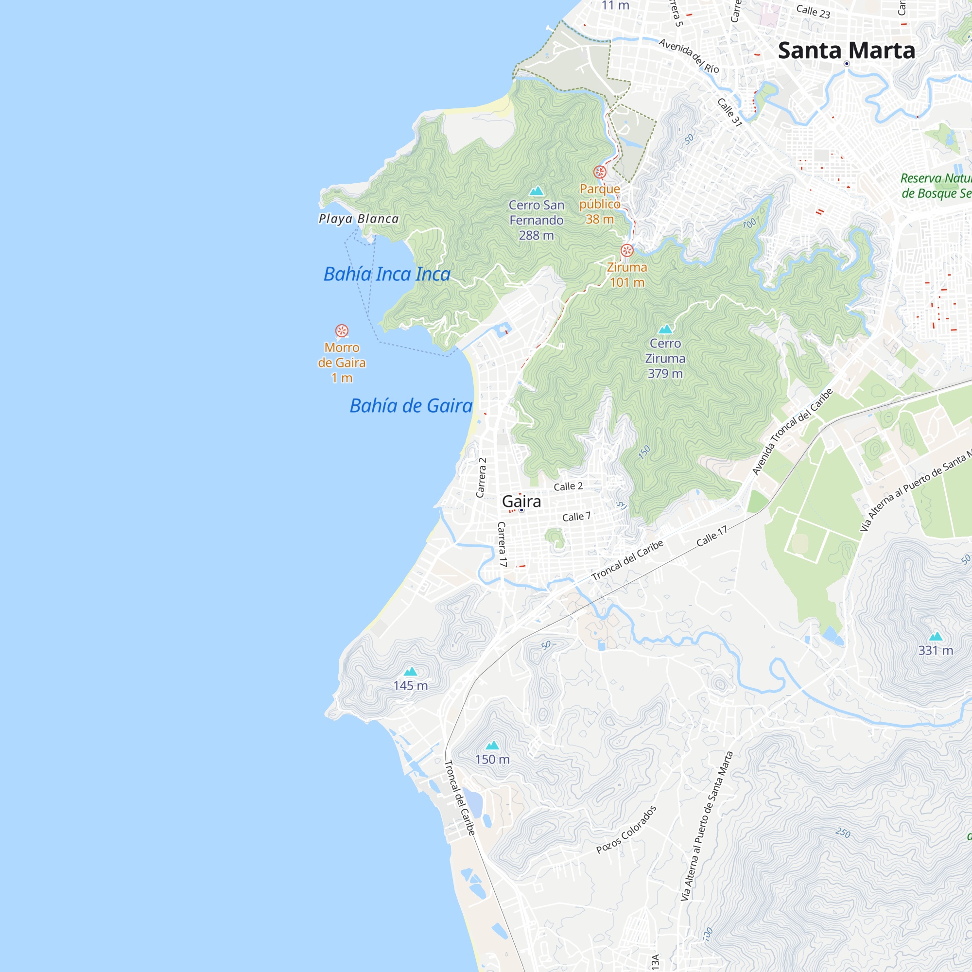 Cabañas Costa Azul map