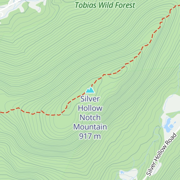 Map of Silver Hollow Notch Mountain