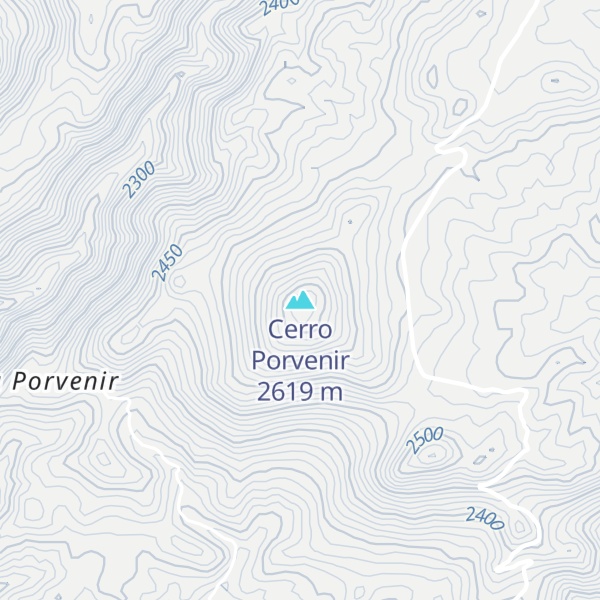 Map of Cerro Porvenir
