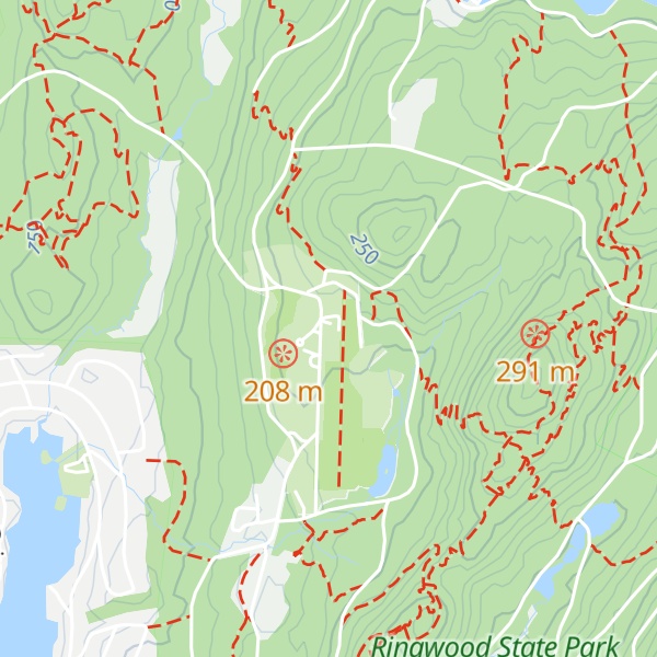 Map of New Jersey Botanical Garden Visitor Center