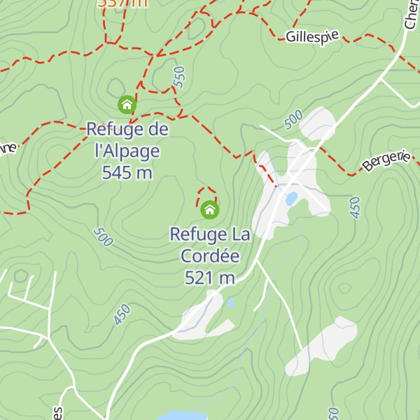 Map of Refuge La Cordée