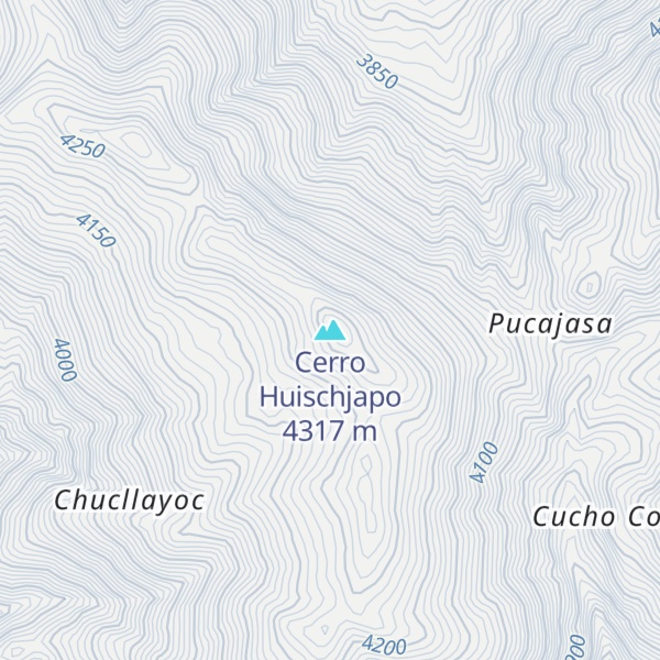 Map of Cerro Huischjapo