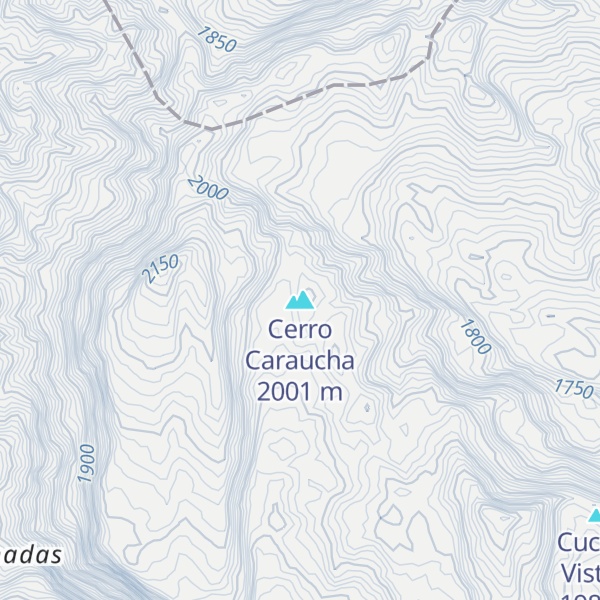 Map of Cerro Caraucha