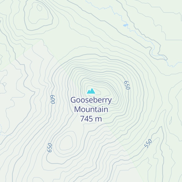 Map of Gooseberry Mountain