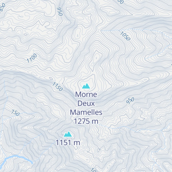 Map of Morne Deux Mamelles