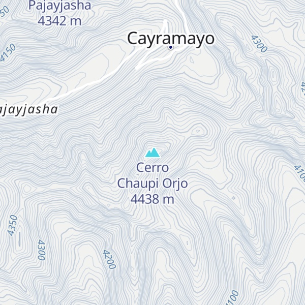 Map of Cerro Chaupi Orjo