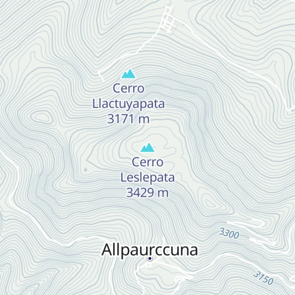 Map of Cerro Leslepata