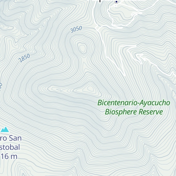Map of Cerro Hornoyocc