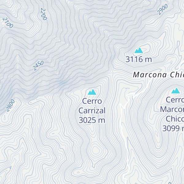 Map of Cerro Carrizal