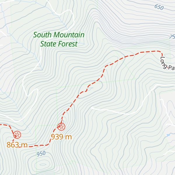 Map of Richtmyer Peak