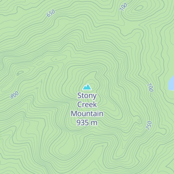 Map of Stony Creek Mountain