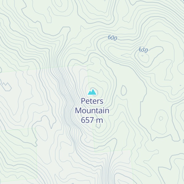 Map of Peters Mountain