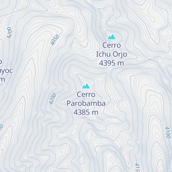 Map of Cerro Parobamba