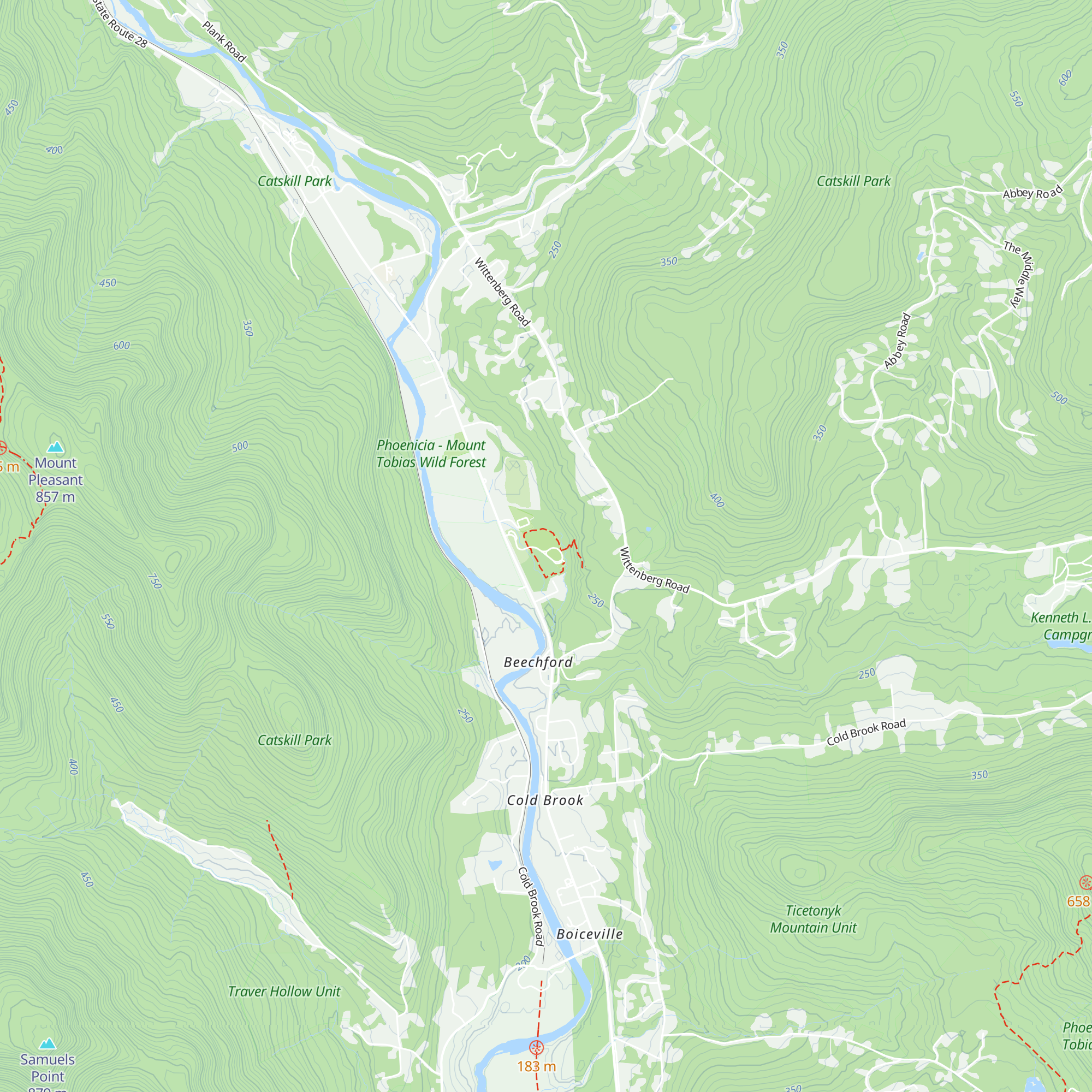 Catskills Visitor Center map