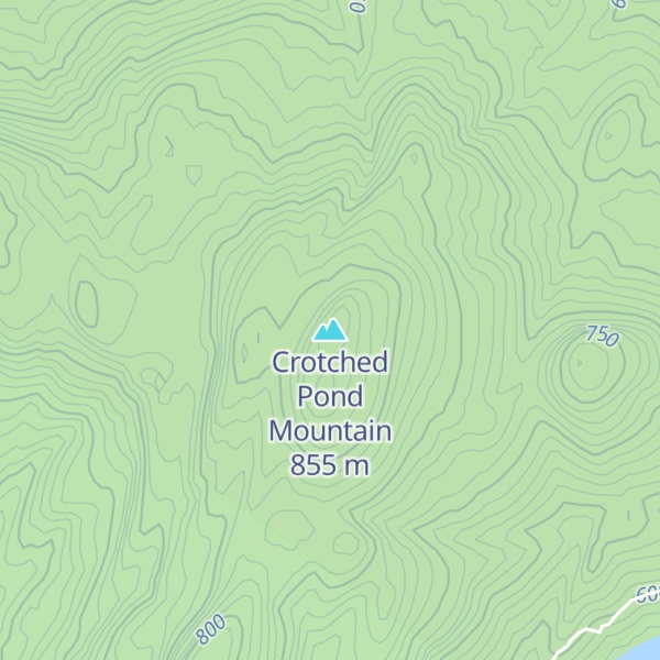 Map of Crotched Pond Mountain