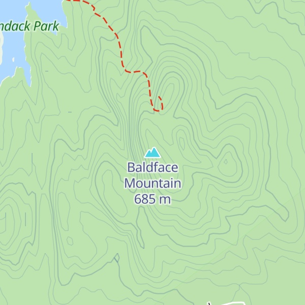 Map of Baldface Mountain