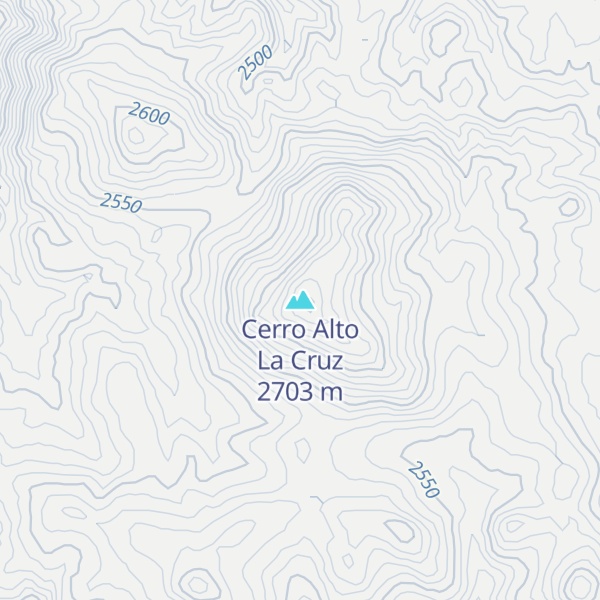 Map of Cerro Alto La Cruz