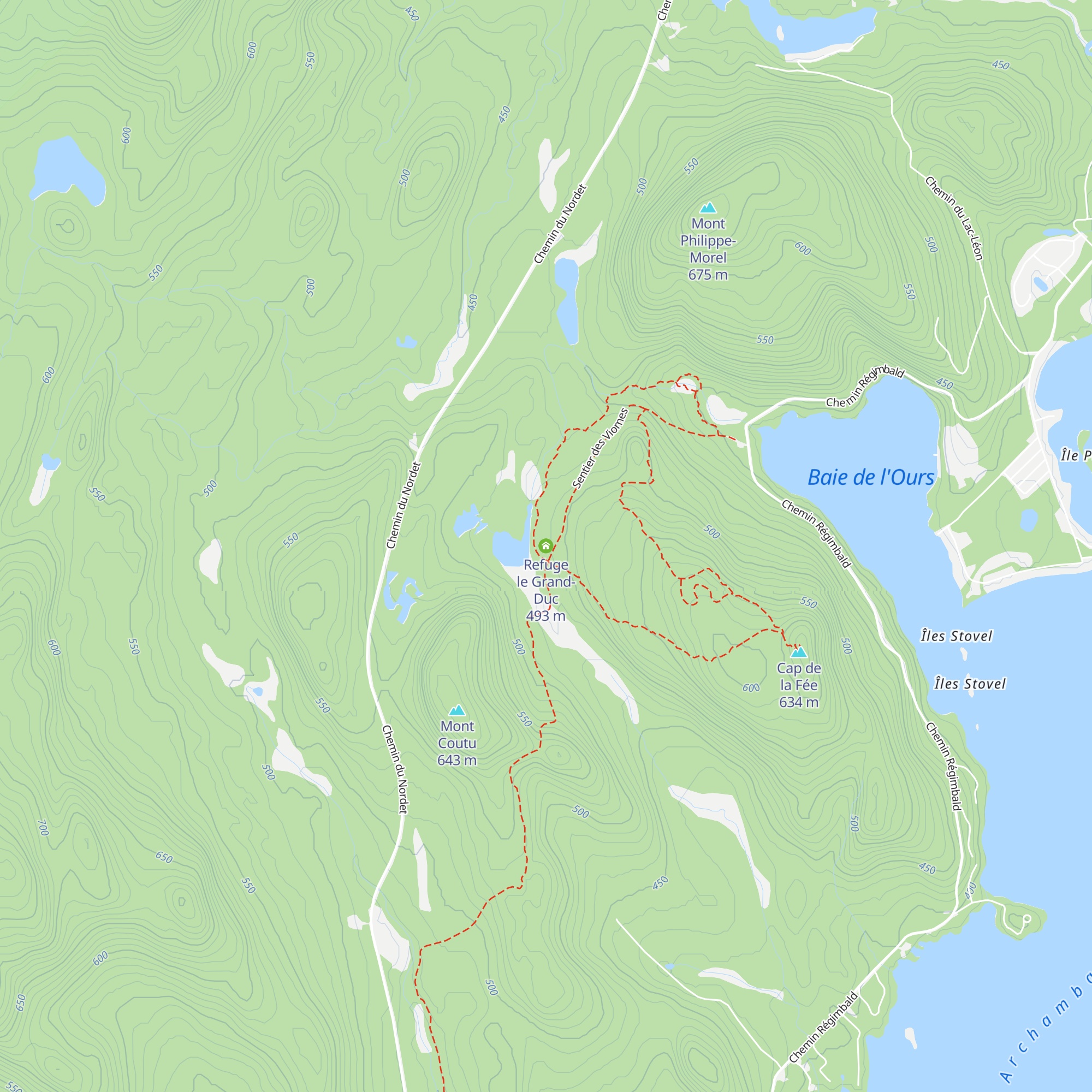 Refuge le Grand-Duc map