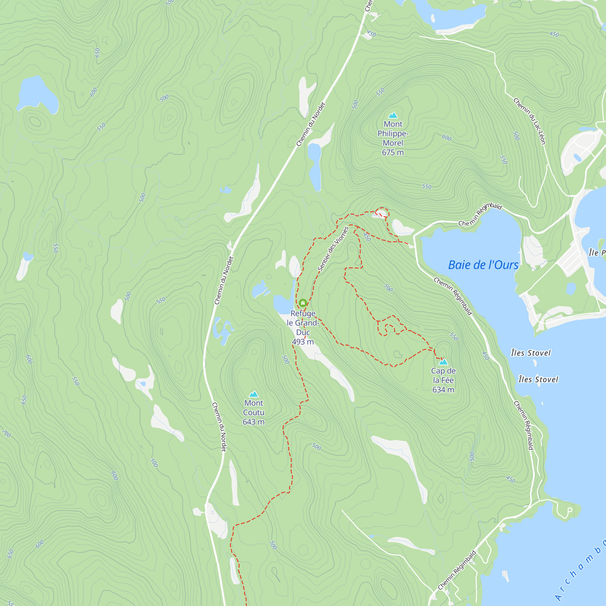Refuge le Grand-Duc map