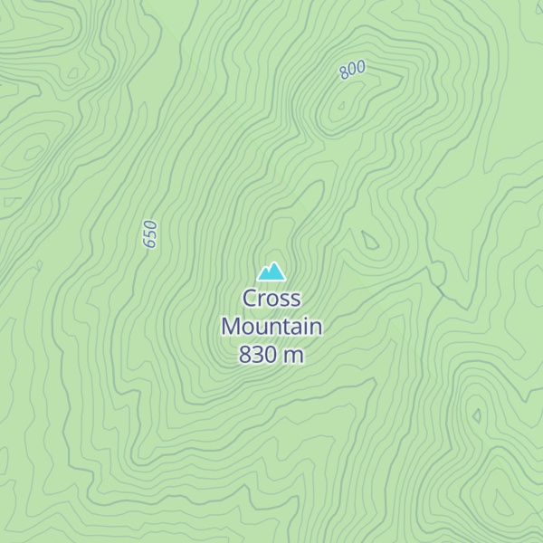Map of Cross Mountain