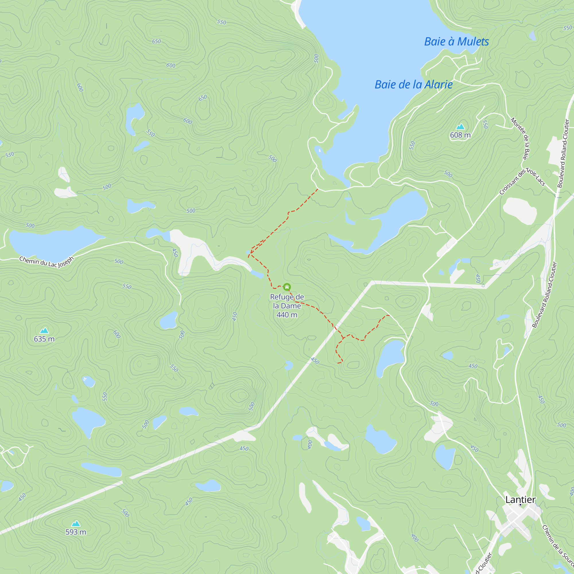 Refuge de la Dame map