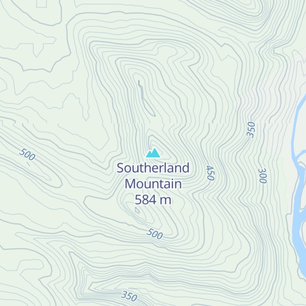 Map of Southerland Mountain