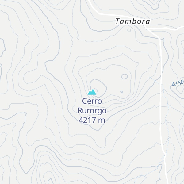 Map of Cerro Rurorgo