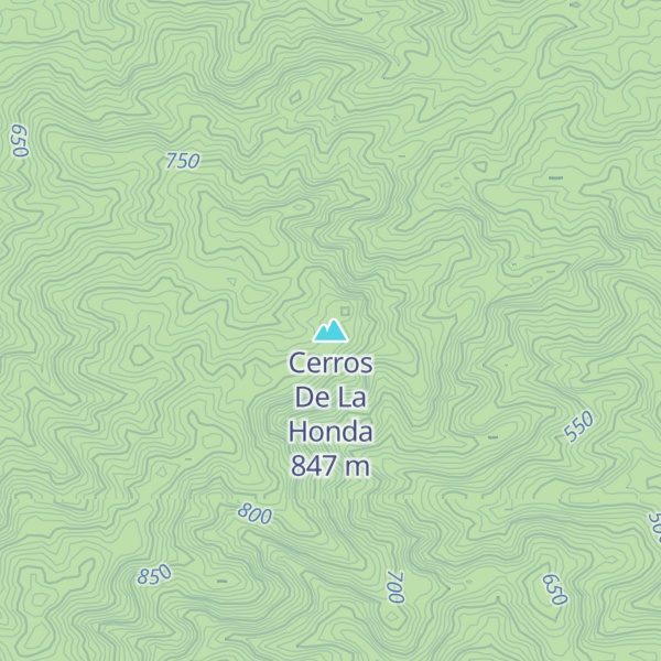 Map of Cerros De La Honda
