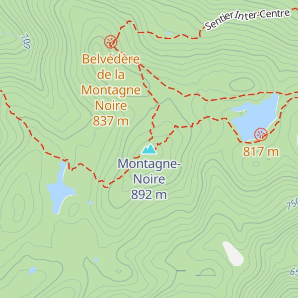 Map of Montagne-Noire
