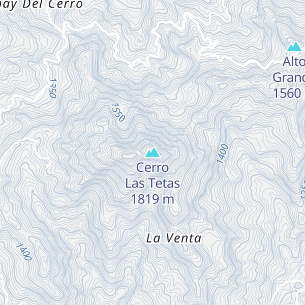 Map of Cerro Las Tetas