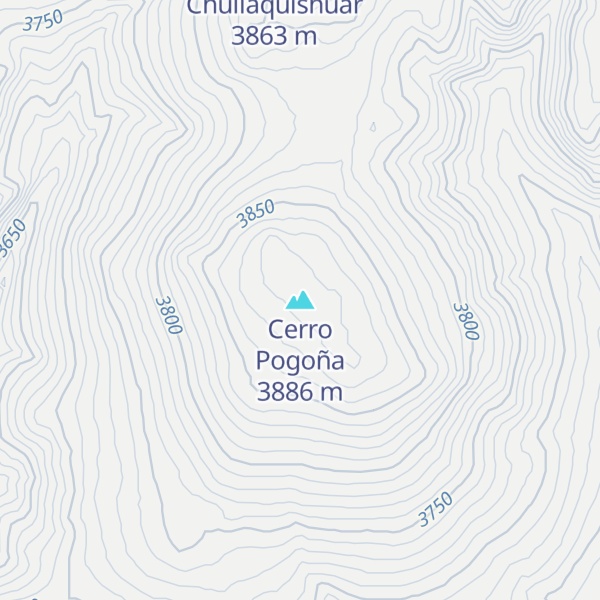 Map of Cerro Pogoña