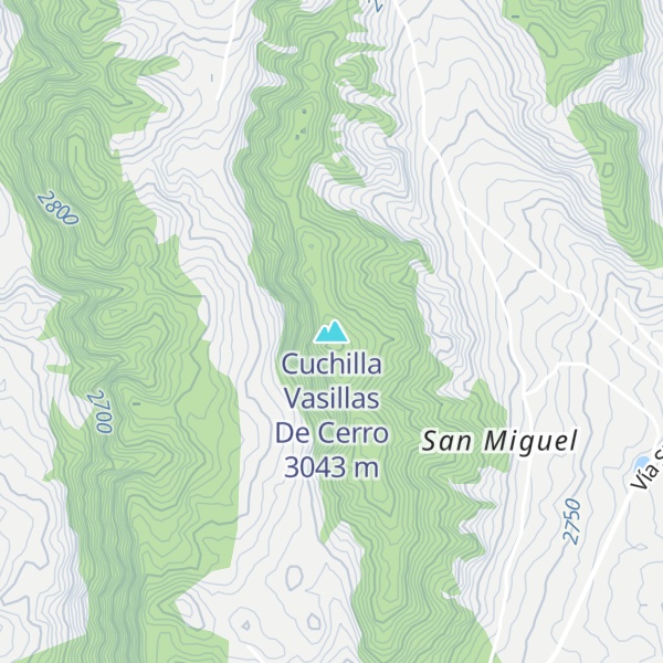 Map of Cuchilla Vasillas De Cerro