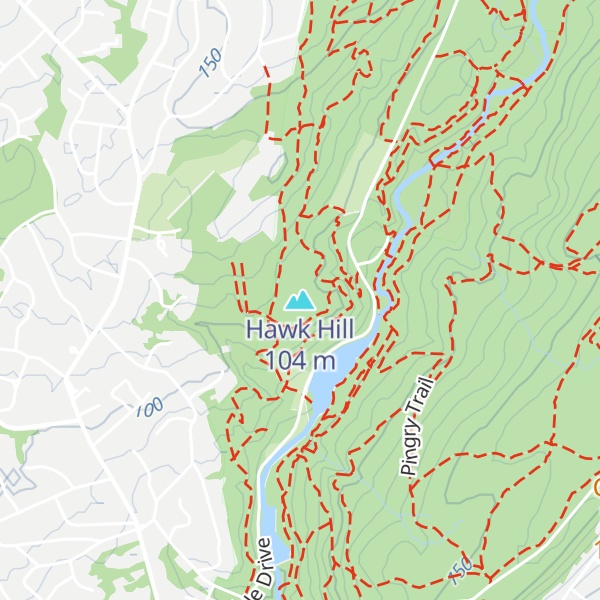 Map of Hawk Hill