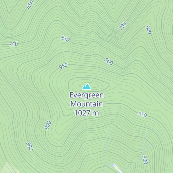 Map of Evergreen Mountain