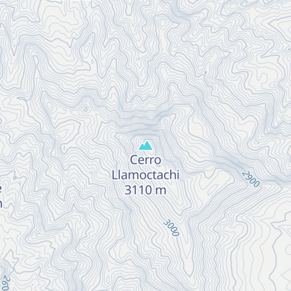 Map of Cerro Llamoctachi