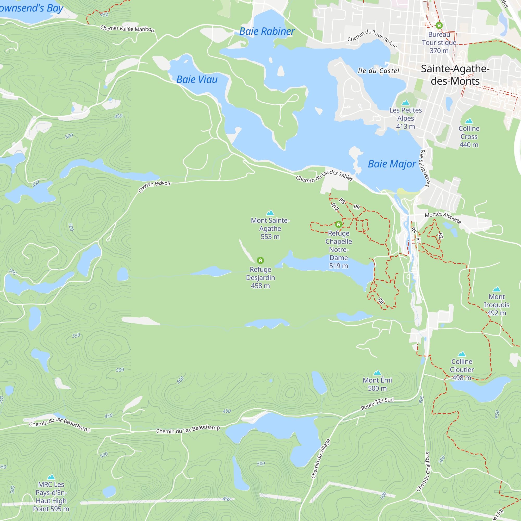 Refuge Desjardin map