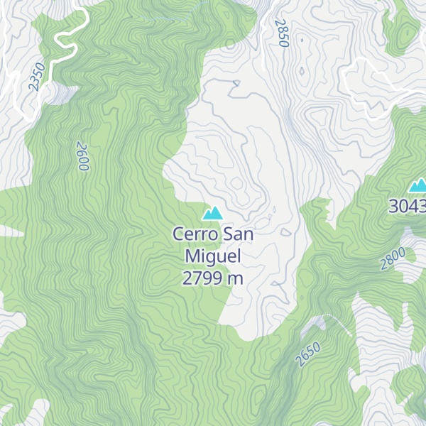 Map of Cerro San Miguel