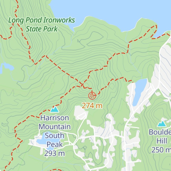 Map of Harrison Mountain