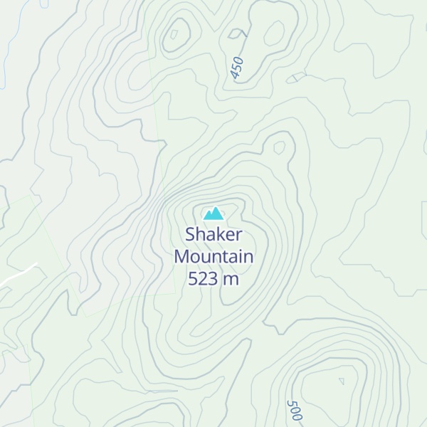 Map of Shaker Mountain