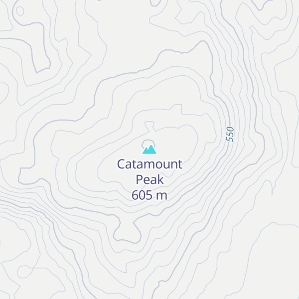 Map of Catamount Peak