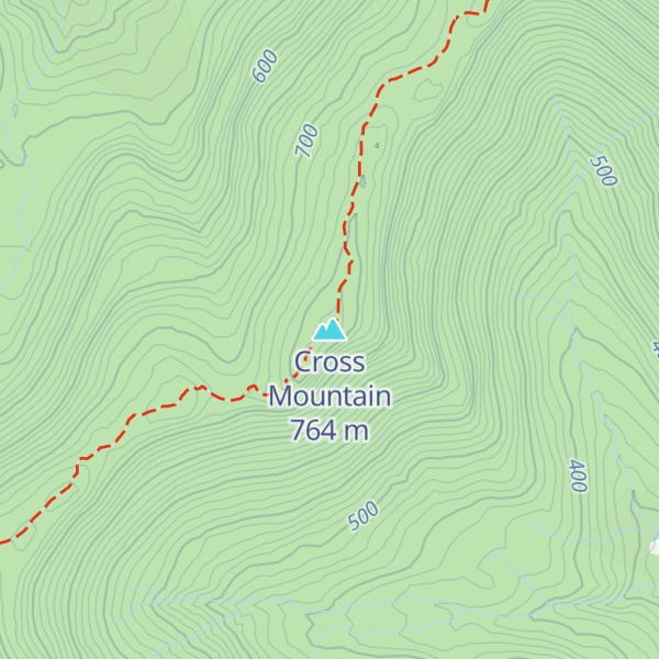 Map of Cross Mountain